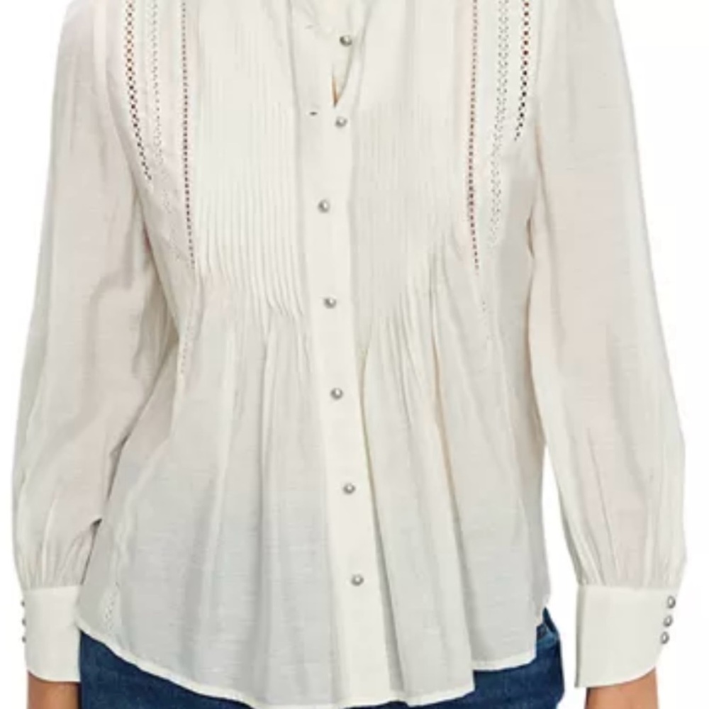 ba&sh Laura Pleated Blouse